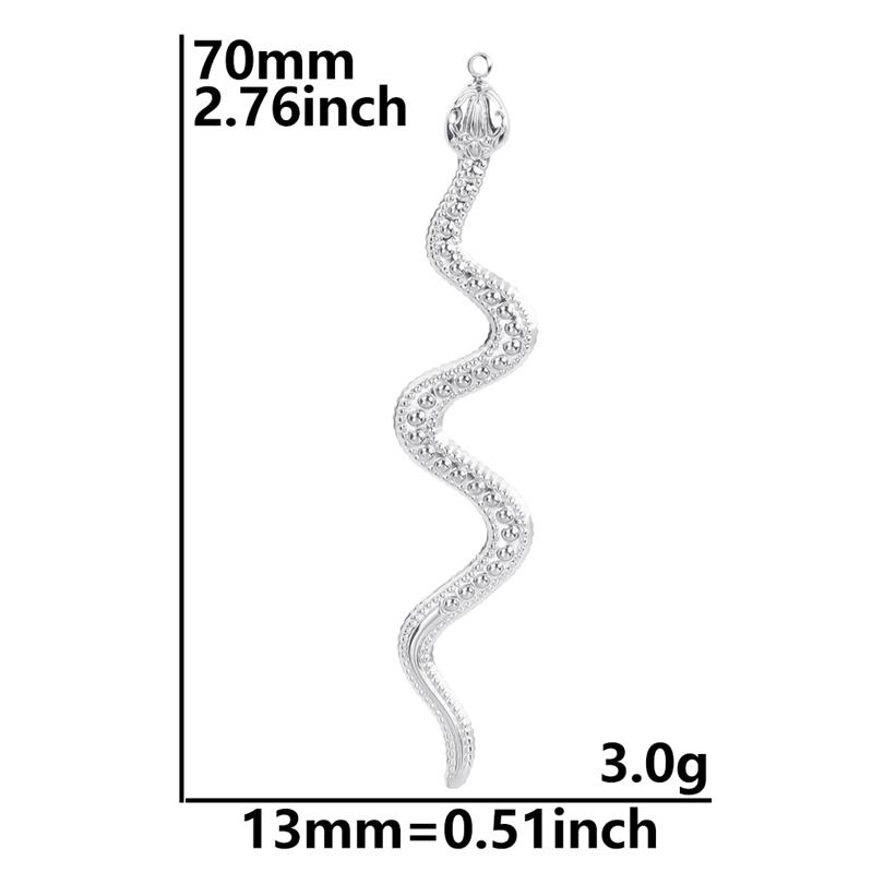 6Pcslot Sea Accessories Shell Conch Snake Pendant Stainless Steel Charms For Jewelry Making Bulk Diy Necklace Earrings Material