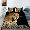 Leopard Series Digital Printing Quilt Cover Pillowcase Two Three Piece Set Polyester