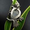 Silver 925 Rutile Quartz Owl Fancy Shape 118.45 Ct Pendant With Chain Natural P-2071-S