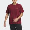 Adidas Logo Letter Print Pattern Round Neck Sports Short Sleeve Breathable T-Shirt Men T-Shirts Burgundy JF0783
