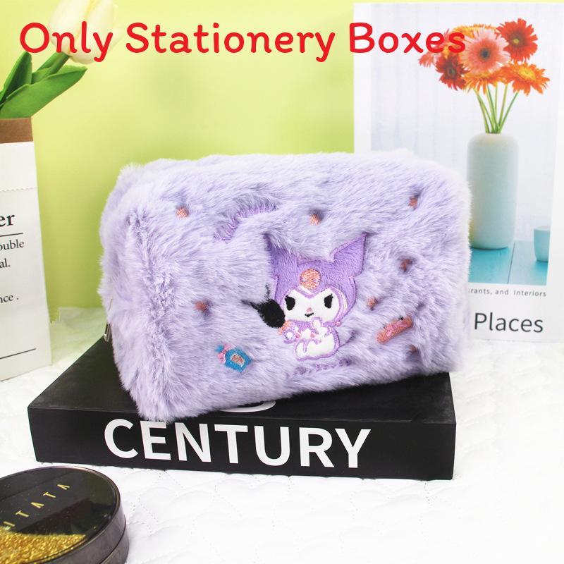 Cute Animal Plush Pencil Case With Large Capacity For Students Girls Storage Bag