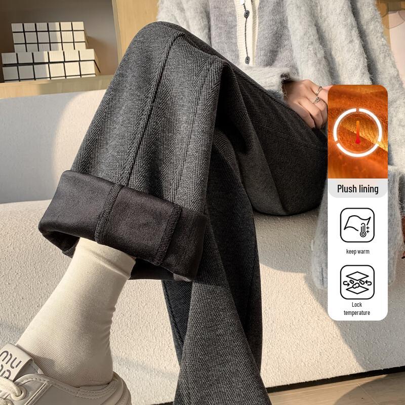 

Handu Yishe Women s Fleece-Lined High-Waisted Wide-Leg Pants M