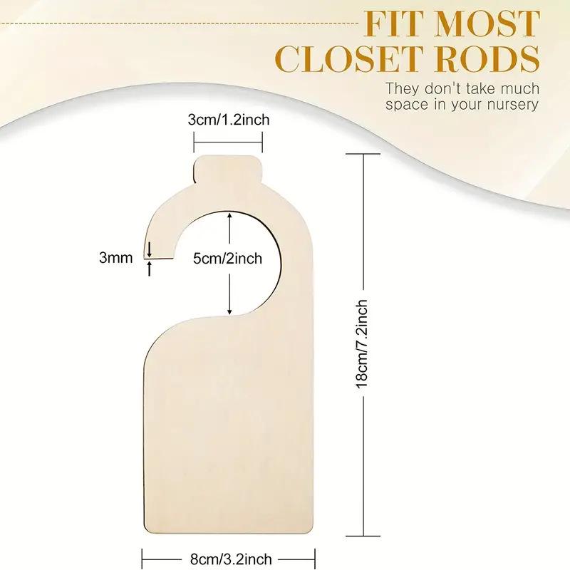Wooden Door Handle Sign, Clothing Divider, Newborn Birthday Card, DIY Blank Pendant, Decorative Wood Items