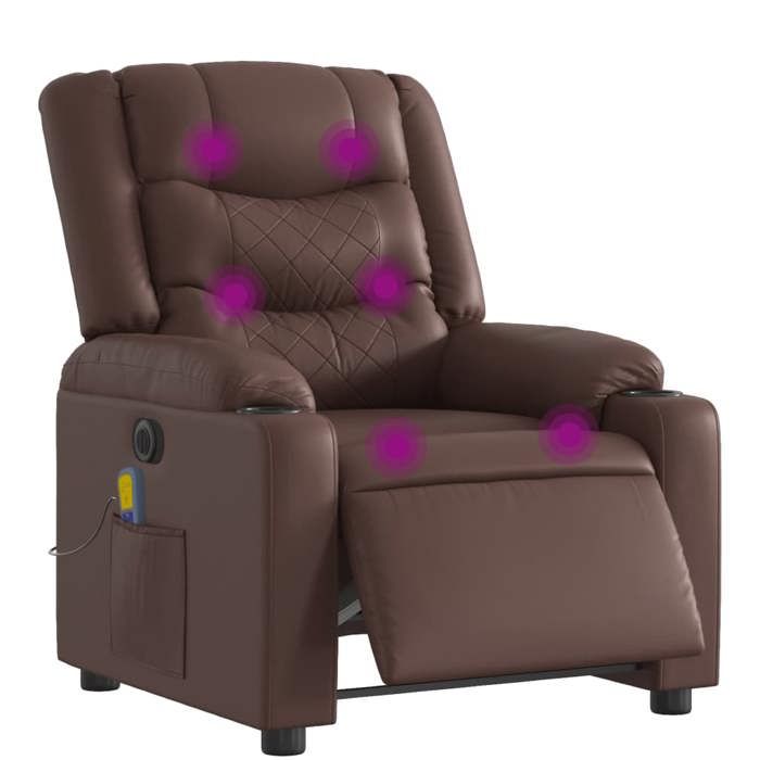 VidaXL Electric Reclining Massage Armchair, Relaxation Chair with Adjustable Backrest and Footrest, Salon Seat 3206549