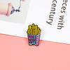 Cartoon Fast Food Brooch Sushi Ice Cream Donut Hamburger Fries  Enamel Pin Denim Shirt Collar Label Pins Badge Kids Jewelry Gift