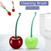 Cherry Toilet Brush soft-bristled Bathroom Toilet Cleaning Brushes Cherry Shape Lavatory Brush Holder Set for Bathroom Cleaning