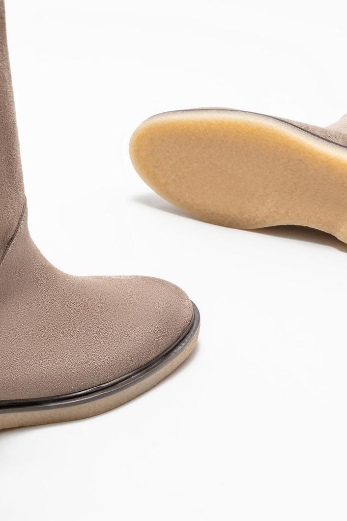 Women Modern Stylish Fashion Boots Genuine Leather Mink Leather Flat Boots