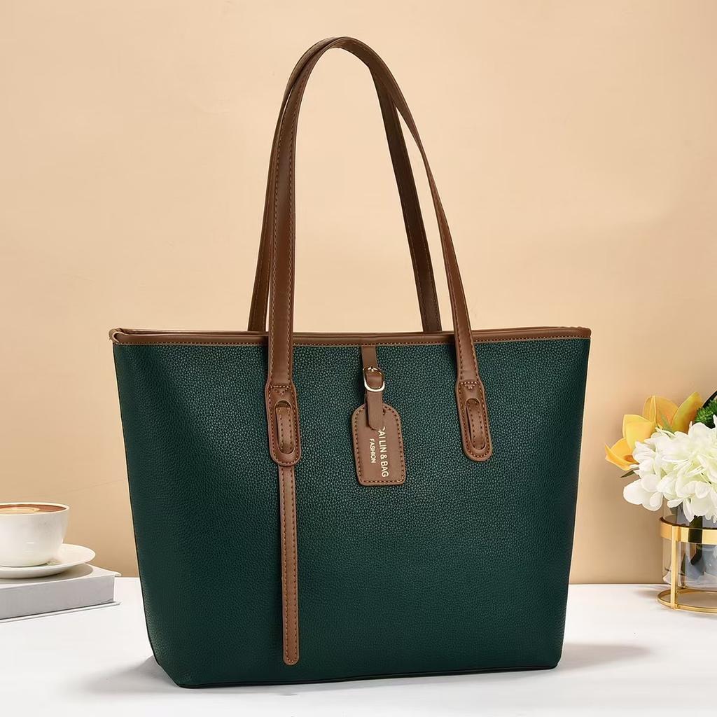 New minimalist wind tote bag large capacity large bag women's solid color versatile handbag