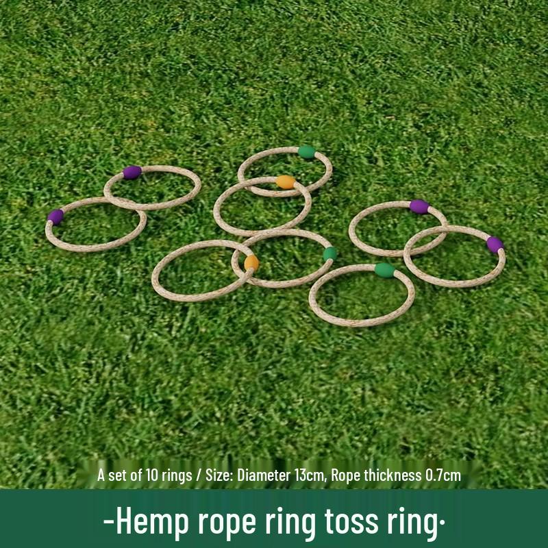 Kids Outdoor Toy Set: Wooden Basketball Hoop, Ring Toss, Sandbags, Bow & Arrow for Sensory Play