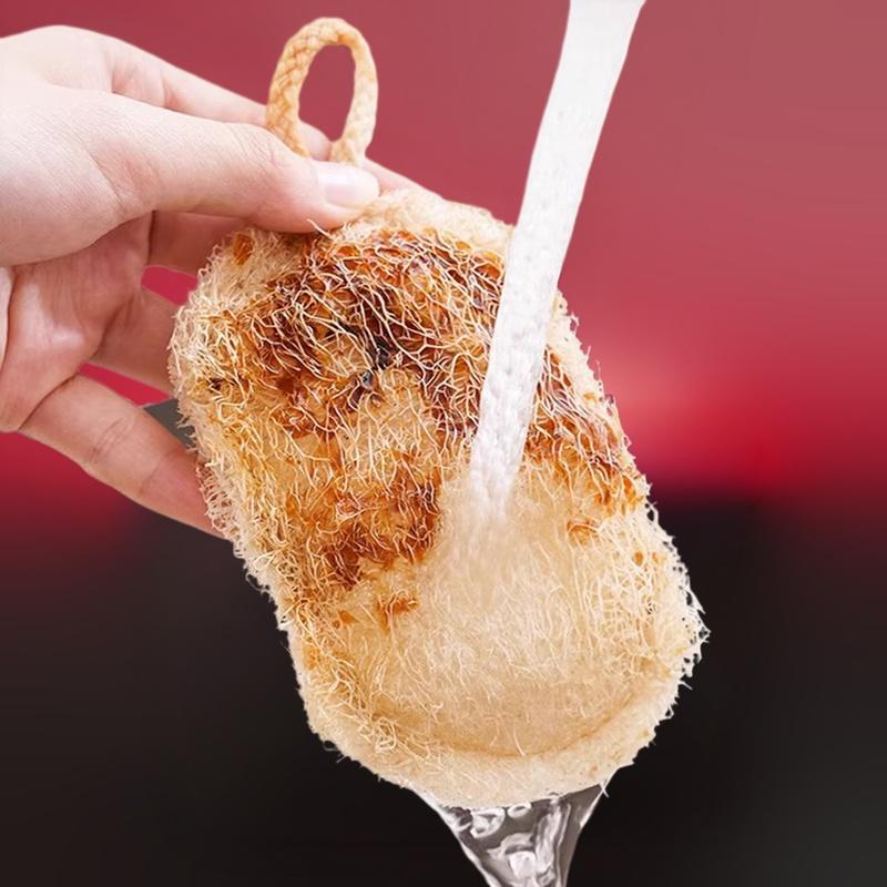 6Pcs Natural Luffa Dish Towel Washing Cloth Sponge Loofah Scrub Pad Dish Pot Oil Stain Removing Scrubber Kitchen Clean Brushes P