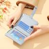 Multi-card Slots Women Short Wallet Fashion Leather Solid Color Women Clutch Crocodile Print Waterproof Card Bag