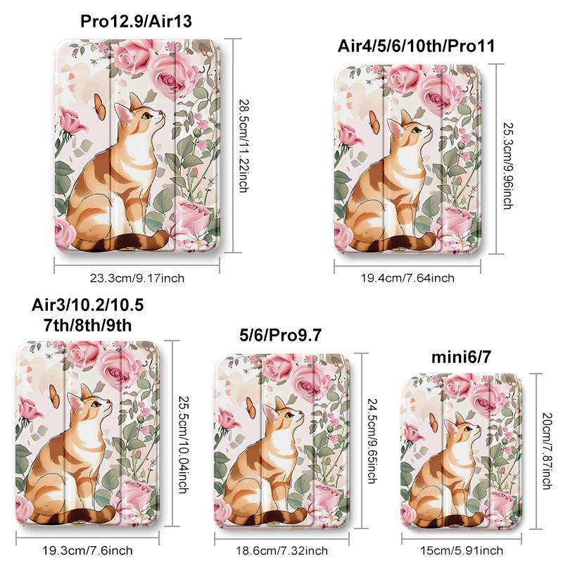 IPad 10th Gen Air 5/4 11 Inch Case PU Leather Folio Cover With Stand Magnetic Full Protection Anti-fingerprint Heat