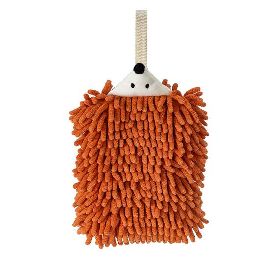 

Полотенце для рук дышащее многоцелевое синельное мультяшное животное тряпка для рук принадлежности для ванной комнаты оранжевый