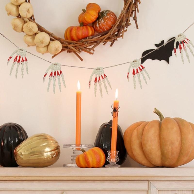 Halloween Skeleton Hands Realistic Life Size Severed Human Hand Bone Plastic Skeleton Hands Halloween Decorations Props