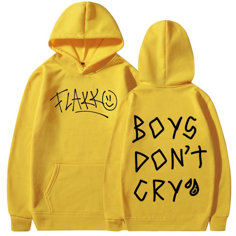 Rels B Flakk Smile Autumn Winter Hoodie Boys Don't Cry Letter Printed Men's and Women's Fashion Hoodie Sweatshirt Hoodie