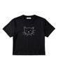 Eolaiteuaenggeul Cat Face Crop Tee(Black)