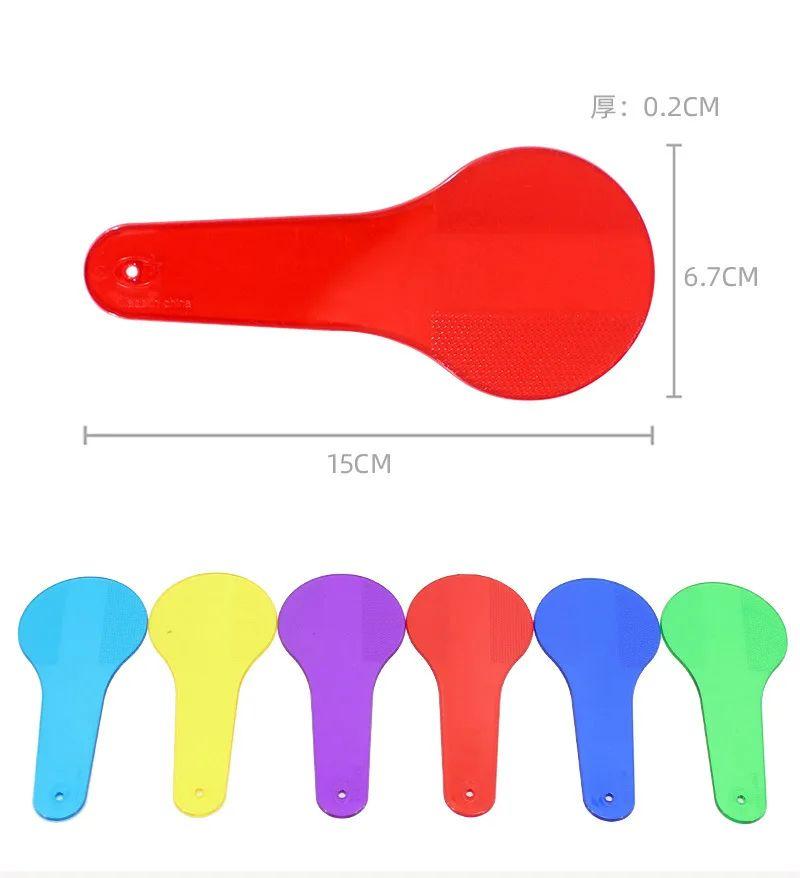 6Pcs Translucent Color Sheet Montessori Color Mixing Overlay Card Optical Experiment STEM Learning Sensory Toy Creative Gift