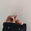 Elegant Silver S925 Open Adjustable Ring With Unique Irregular Light Design Surface