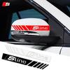 2PCS Car Styling Rearview Mirror Decoration Sticker Emblems for Tt Sline A3 A4 B8 8P 8V B6 A5 A6 C7 Q5 B9 B7 C6 A1 Accessories