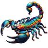 Black T-Shirt with Colorful Scorpion Print for Casual Wear