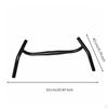 Guidon Courbé Ajustement Universel Alliage d'Aluminium Guidon de Vélo Léger pour