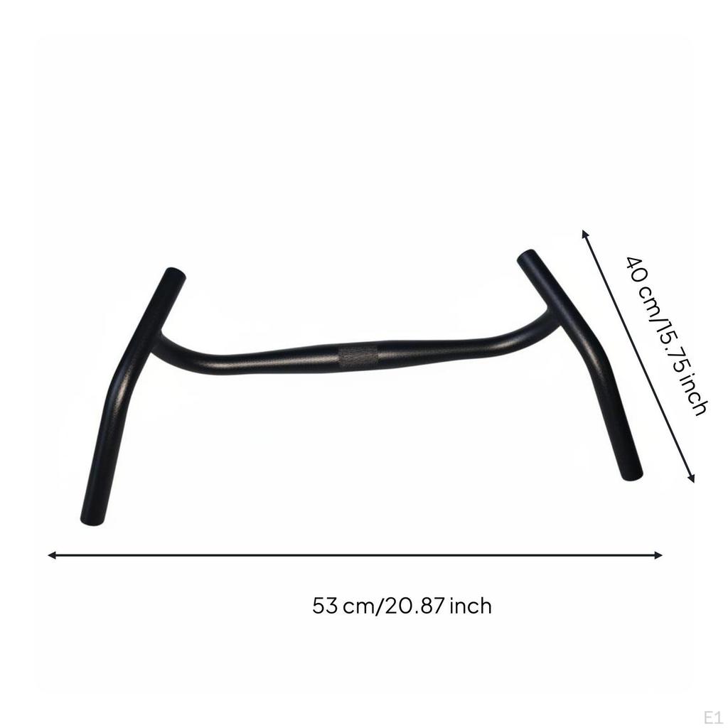 Guidon Courbé Ajustement Universel Alliage d'Aluminium Guidon de Vélo Léger pour