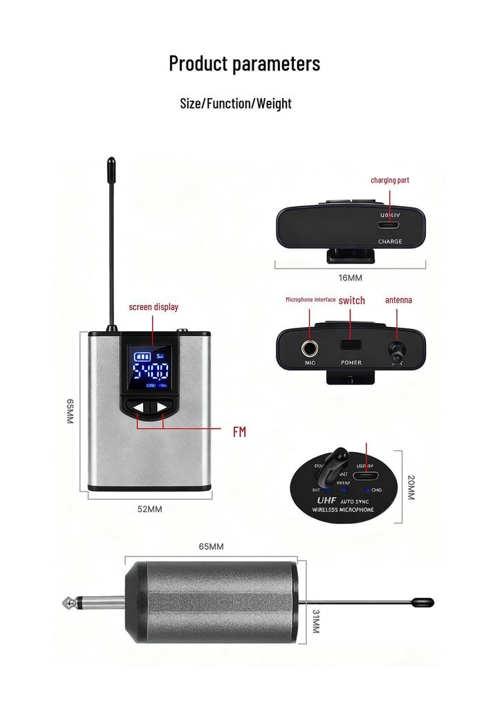 Mini Wireless Lavalier Microphone with Professional Noise Reduction and Dual Connection.