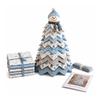 Weihnachtsbaum-Quilt-Set – Blaue Mütze Schneemann Patchwork-Design