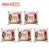 Festive Christmas Pillow Cover Decorative Cushion Case Holiday Sofa Accent Cover for Living Room Winter Holiday Party Home Decor