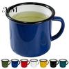 White Interior Enamel Cup Retro Coffee Mug, 360ml Vintage Colorful Tea Cup, Nostalgic Style Drinkware for Office And Home Use Camping Enamelware