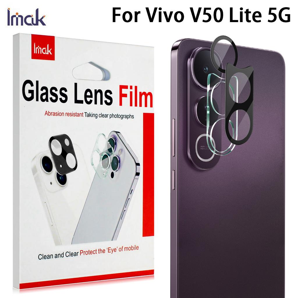 Für Vivo V50 Lite 5G Glas IMAK High Definition Glaslinsenfolie Schwarze Version
