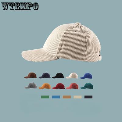 Corduroy Baseball Cap Warm and Fashionable Korean Version Duck Tongue Cap Men's / Women's Hat