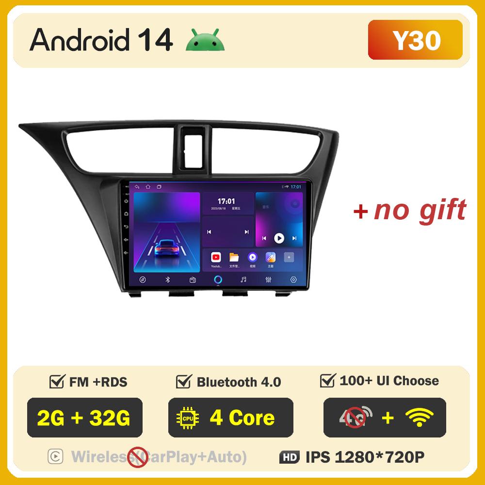 

For Honda Civic 9 FK FB 2012 - 2017 Car Radio Player Car Carplay Screen Autoradio Mirr 4G or Link Car Intelligent Systems 8 Core