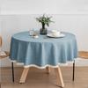 Cotton and Linen Round Table Cloth Waterproof and Oil-proof Hotel Ins Style Table Cloth Restaurant Dirt-resistant Table Cloth Decoration