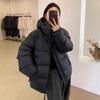 Black short down jacket women's winter new small thickened white goose down bread jacket