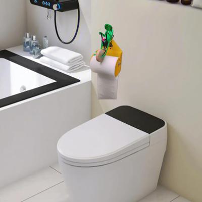 Riding Frog Roll Paper Holder Wall Mount Bathroom Kitchen Unicycle Animal Toilet Paper Towel Tissue Dispenser Storage
