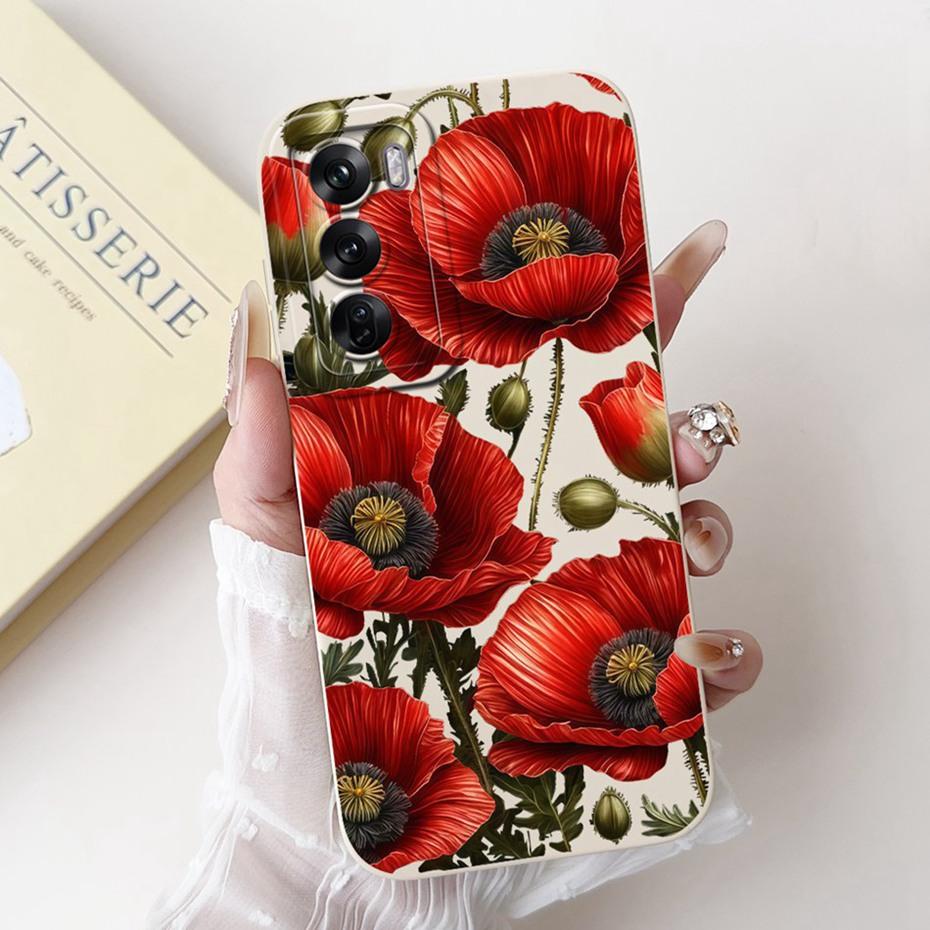 Beautiful Floral Phone Case For OPPO Reno12 12Pro 5G Soft Silicone Shockproof Cover For Oppo Reno12 Pro 5G Reno 12 Cases Bumpers