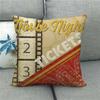 Vintage Cinema Movie Theme Pillow Cover Cushion Cover Film Throw Pillow Case For Home Theater Sofa Decor Peach Skin 1 Pc 40X40