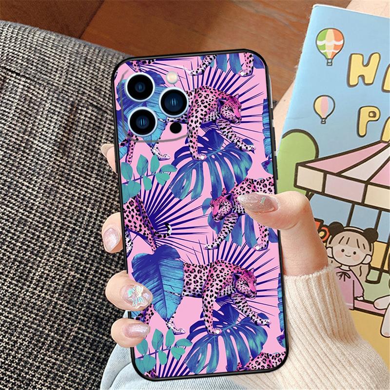 Vintage Leaves Flower Phone Case For iPhone 16 Pro Max 15 14 11 12 13 Pro Max Mini XR 16e 16 15 Plus Bumper Cover