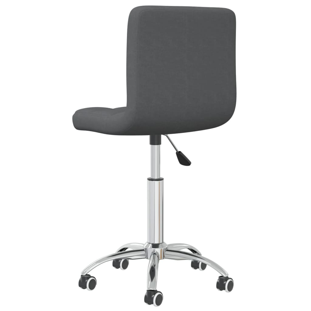 Office Chair Swivel Dark Grey Fabric