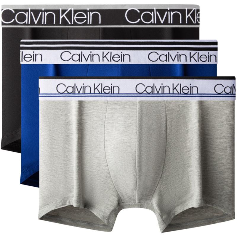 

Calvin Klein Жаккардовые шорты-боксеры с буквенным принтом и поясом из хлопка, дышащие, не натирающие, 3 пары, мужское нижнее белье NP2312O9NP M