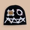 Autumn And Winter American Personality Pin Jacquard Knitted Hat Men And Women Warm Halloween Street Cold Hat Pullover Hat