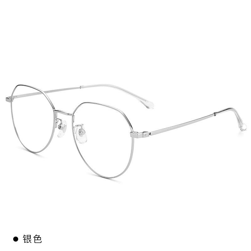 Ultra-Light Retro Glasses Frame For Women Can Be Equipped With Degree Trendy Round Frame Big Face Glasses Frame For Men 89180