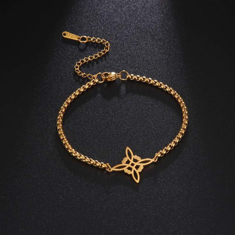 Witches Knot Bracelet For Women Stainless Steel Material Knot Wiccan Symbol Bracelet Adjustable Bracelet Jewelry Gifts