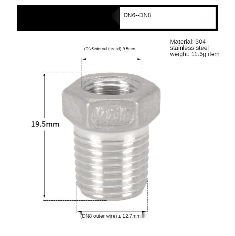 1/8 "1/4" 3/8 "1/2" 3/4 "1" 1-1/4 "NPT Männlich Zu Weiblich Gewinde 304 Edelstahl Reduzierbuchse Reduziert Rohr Fitting Anschluss