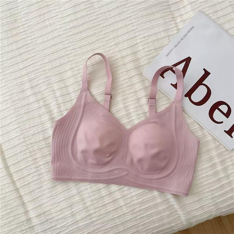 Thin seamless nude underwear women's small breasts gather, anti-light, large breasts show small breasts, bra anti-hanging and breathable
