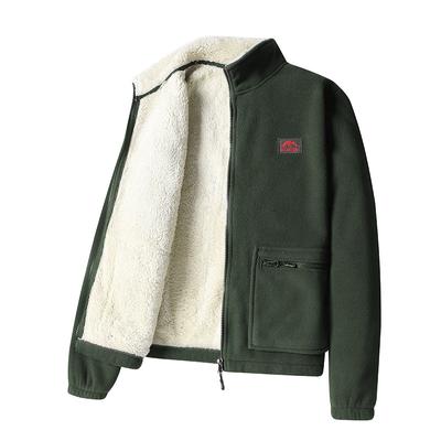 Men's Autumn and Winter Stand Collar Thick Jacket Large Size Loose Fleece Top Coat