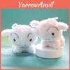 Cute Dog Plush Toy Keychain Bag Charm Pendant White/pink 12cm Height