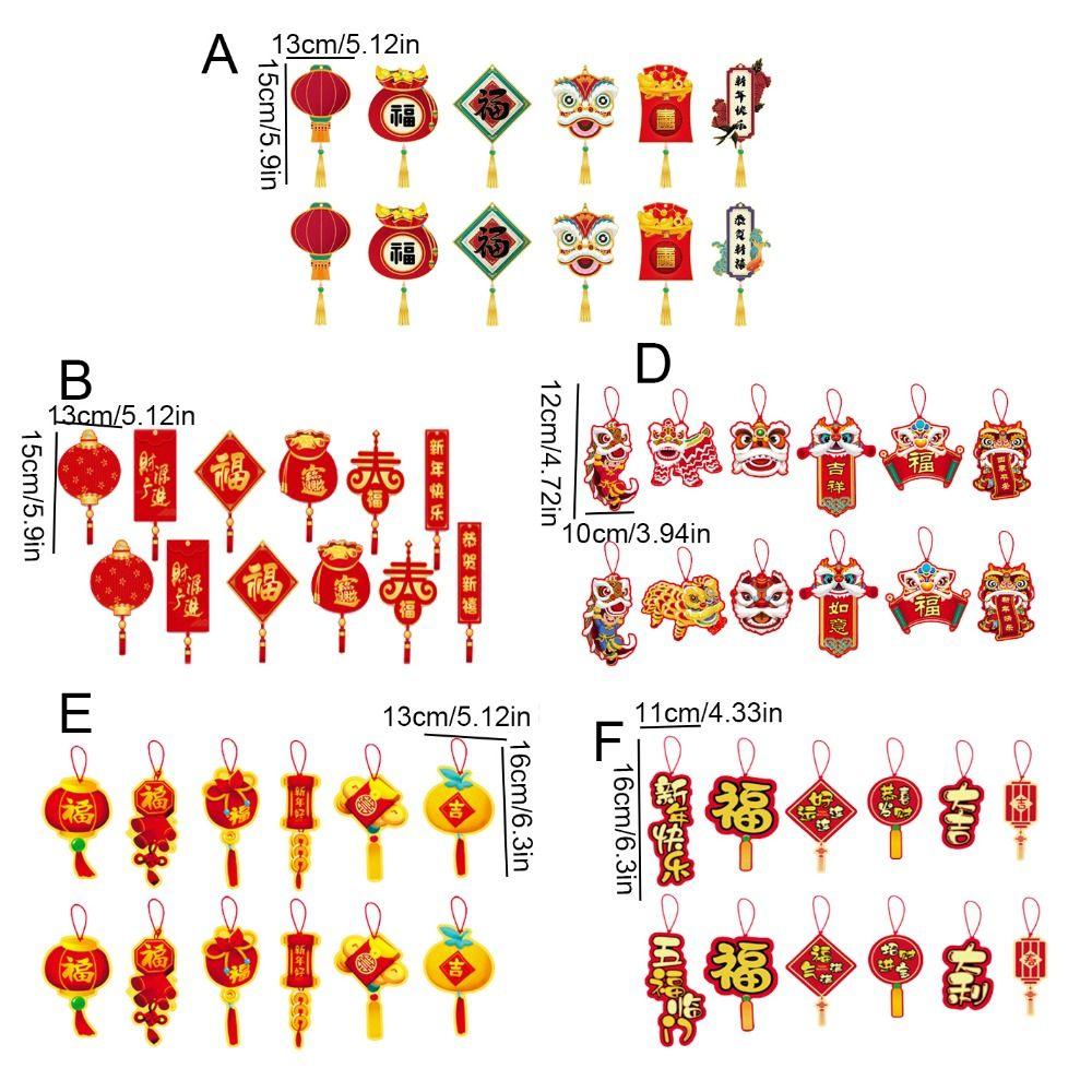 12pcs/set Hangable New Year Bonsai Hanging Tag Decorative Fortune Tree Small Pendants  Christmas