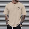 Letní móda Retro pánská anglická písmena těžké váhy 100% bavlna s kulatým výstřihem s potiskem Vysoce kvalitní neformální tričko Fitness Street